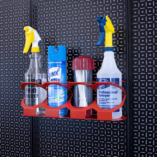 Red OmniWall Bottle Holder | CGS-003-33-RED | Pegboard Bottle Holder