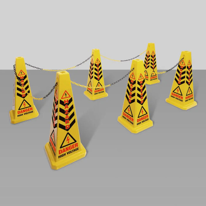 Warning Bollard – 6 Cone Kit with Barrier Chain | LPC6966