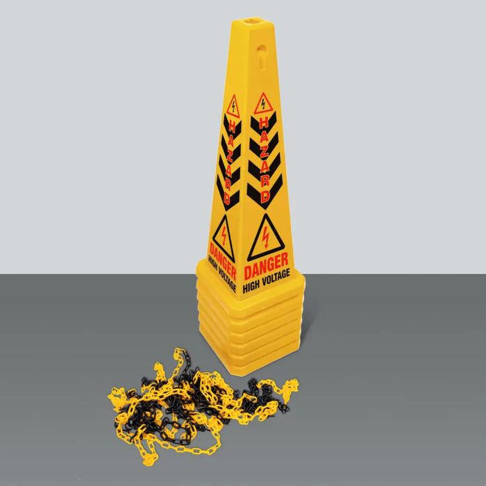 Warning Bollard – 6 Cone Kit with Barrier Chain | LPC6966